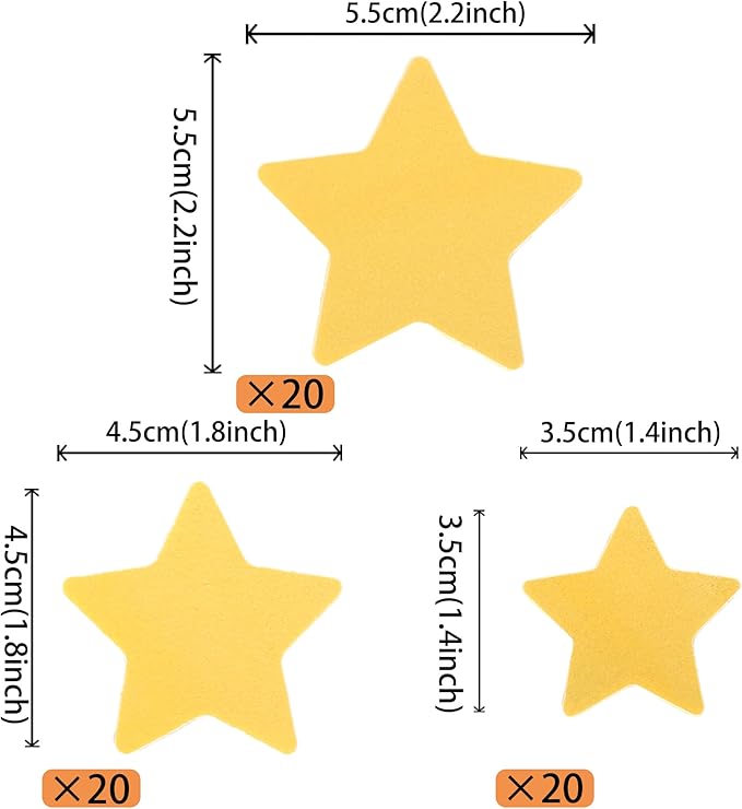 60 Pack Edible Star Cupcake Topper Twinkle Little Star Cupcake Picks Water Paper Little Star Theme Cupcake Decorations for Wedding Engagement Bridal Shower Birthday Party Supplies Yellow