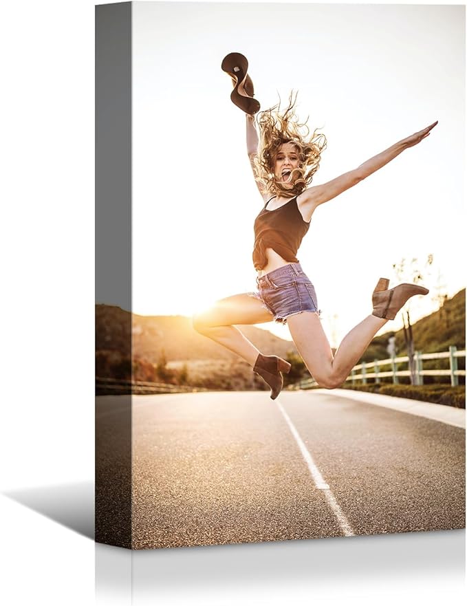 Hoopwarte Custom Canvas Prints with Your Photo, Custom Photos on Canvas Transform Pictures into Stunning Framed Wall Art-Personalized Prints Pictures Wall Art Decor(20L x30W 50x75cm)