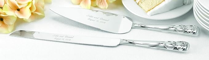 Sparking Love Cake Knife and Server Set, Standard
