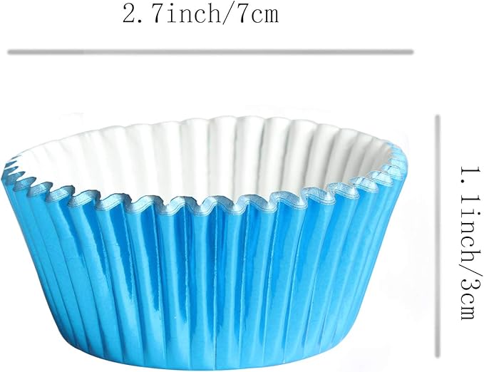 Blue-Foil Cupcake-Liners Paper-Baking-Cupcake,for different Parties, Weddings,Standard Sized(pack of 100ç«???,<div>