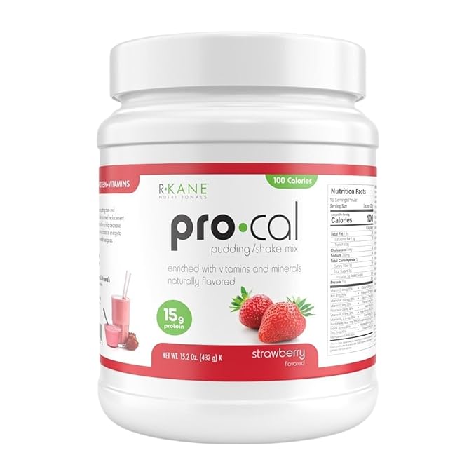 Pro-Cal Strawberry Meal Replacement Powder, 16.4 oz ??High Protein, Low Calorie Shake & Pudding Mix ??16 Servings, Delicious & Easy to Prepare ??Supports Healthy Weight Management (15.2oz, Strawberry)