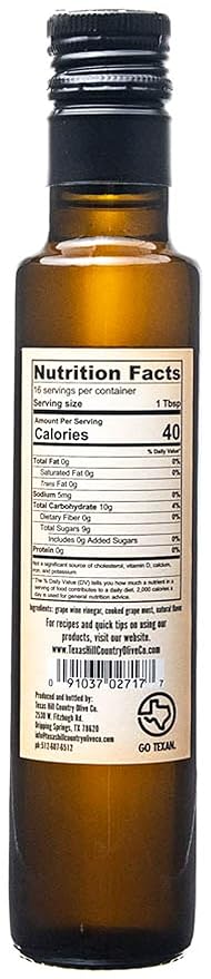 Peach Balsamic Vinegar - Gourmet Barrel Aged Infused Balsamic Vinegar - Great for Dressing Dipping Glazing - No Artificial Flavors or Added Sugar - Made in Texas (8.5 oz, 2 Pack)