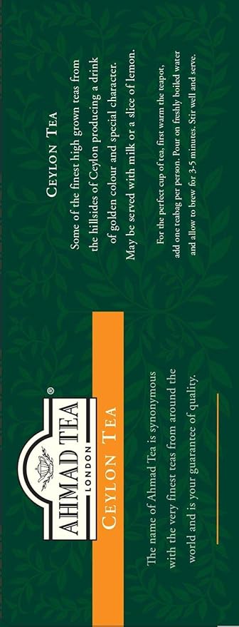 Ahmad Tea Ceylon tagged teabags, no envelopes, 100 count (Pack of 1)