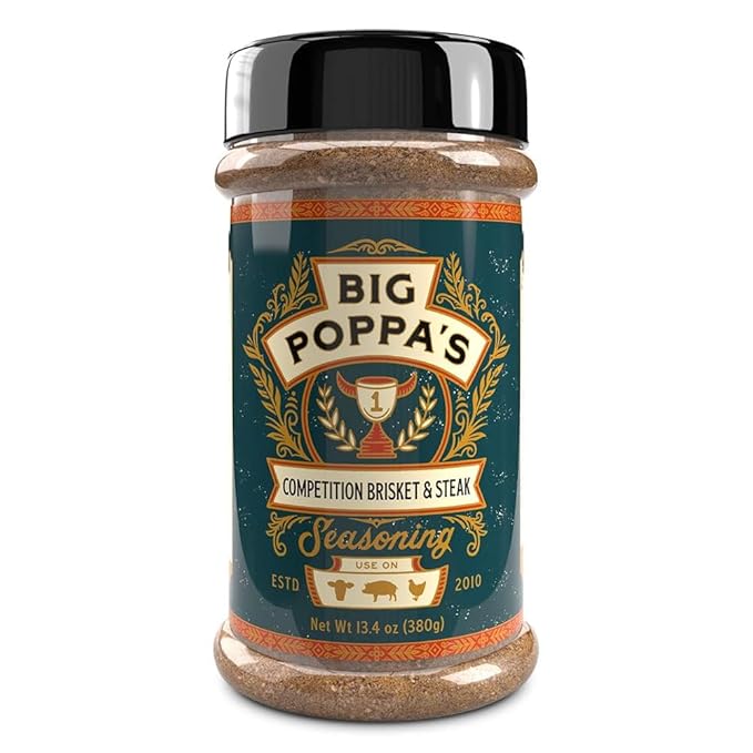 Big Poppa's Pork Sampler Set – Sweet Honey BBQ, Smoky Bacon Jalapeño, Garlic Pepper, Spicy Heat, & Bold Championship Blend – 5-Pack Seasoning Sampler for Ribs, Butt, Chops & More Pork Recipes
