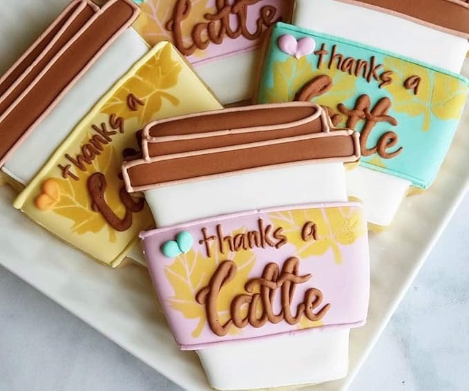 Ann Clark Cookie Cutters Latte Coffee Cup Cookie Cutter, 3.75" Made in USA