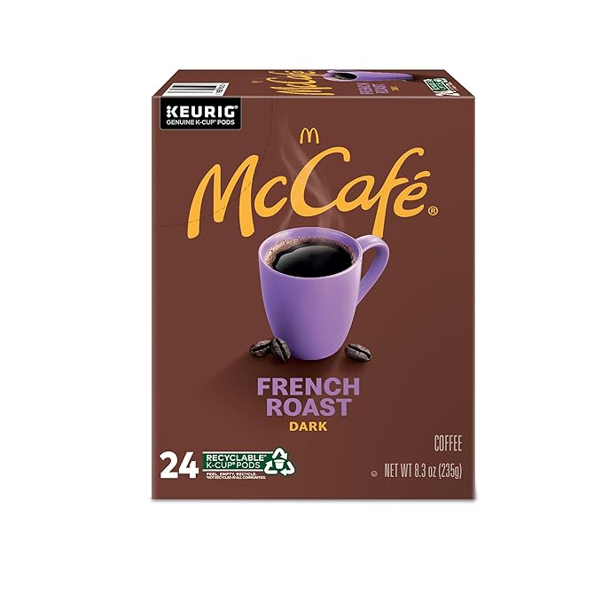 McCafe French Roast, Single Serve Coffee Keurig K-Cup Pods, Dark Roast, 96 Count (4 Packs of 24)