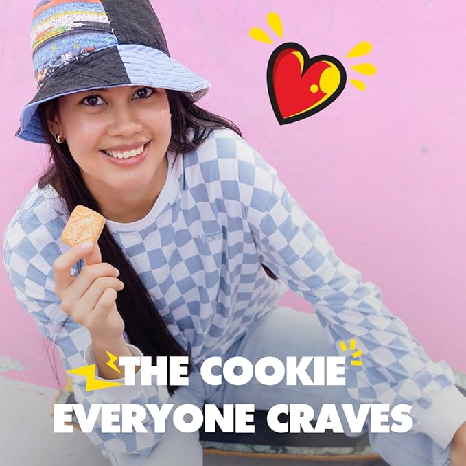 Chiky Vanilla Fudge Cookies, Crunchy & Sweet, Smooth Cream Center, Crispy Texture That Melts In Every Bite, 16.9 Ounces, 1 Box contains 16 Bags, each with 12 Individual Packs.