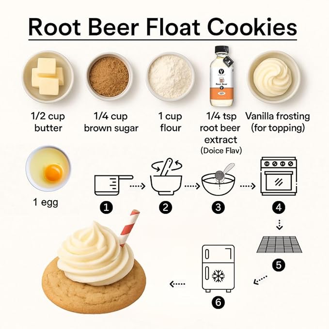 Dolce Flav Root Beer Extract ??2 Ounce Oil-Soluble Kosher, Sugar-Free, Concentrated Classic Root Beer Flavoring for Baking, Chocolates & Desserts, Includes Measured Dropper