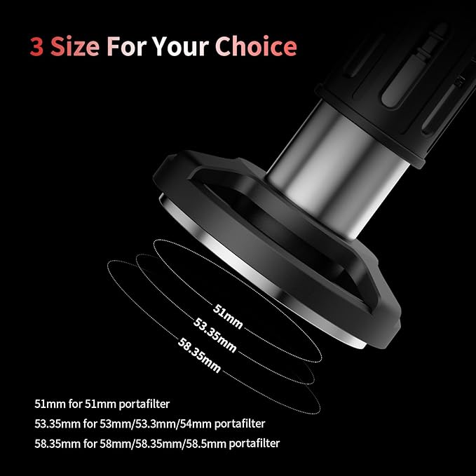 MHW-3BOMBER Espresso Tamper, 54mm-Spring-Loaded Coffee Tamper with Sound Feedback, Barista 54mm Tamper for Breville, Tamper for Espresso Machine,Thread Base YU Series, T6147-OS