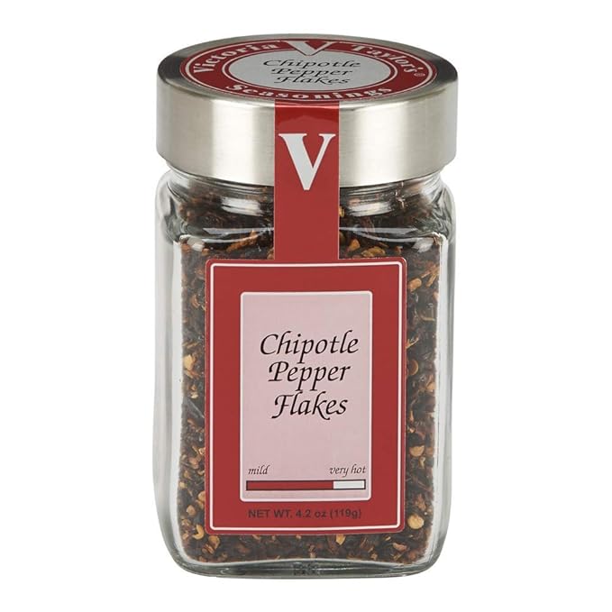 Chipotle Pepper Flakes - 4.2 oz. Jar (Pack of 2) adds smoky heat to recipes that comes from dried roasted jalapenos. Add wherever you want a kick of smoky heat.
