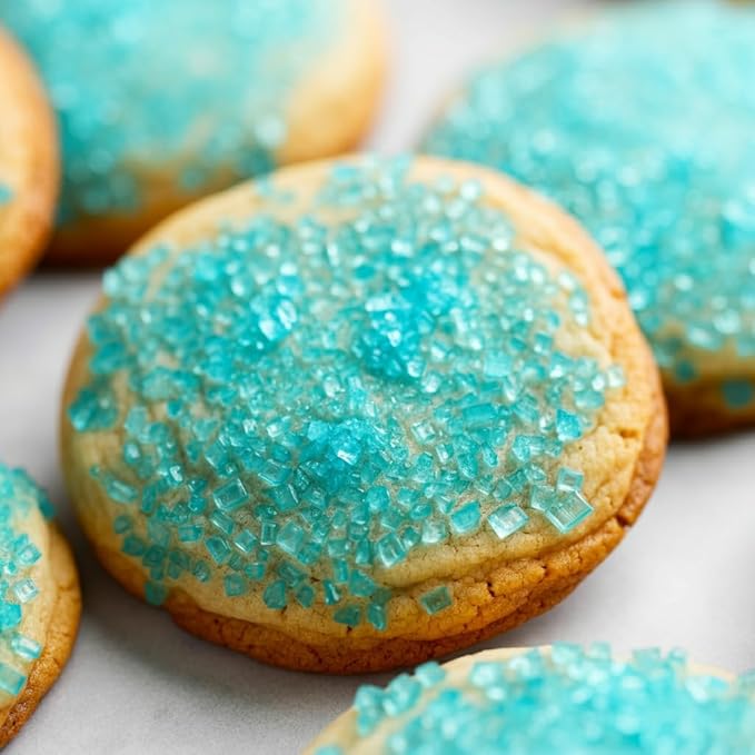 Bakerpan Sugar Sprinkles for Baking - 7 Ounce Sky Blue Decorating Sugar Crystals for Cookies, Cake Pops, Ice Cream (Made in USA)