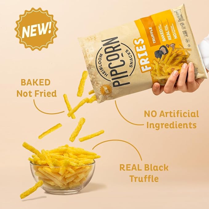Heirloom Snack Fries Variety Pack by Pipcorn - 5oz 6pk - with Truffle, Cheddar, and Fiery Cheddar Flavors, Healthy Snacks, Gluten Free Snacks, Snack Variety Packs, Heirloom Corn Flour