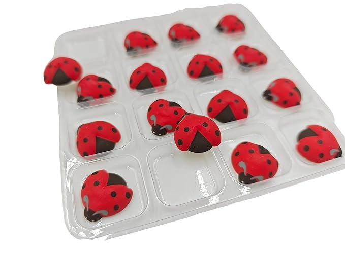 Edible 16pcs Insect Themed Ladybug Sugar Sprinkles Dessert sprinkles Cake Cupcake Toppers cookie Icing decorations for cake Decorating