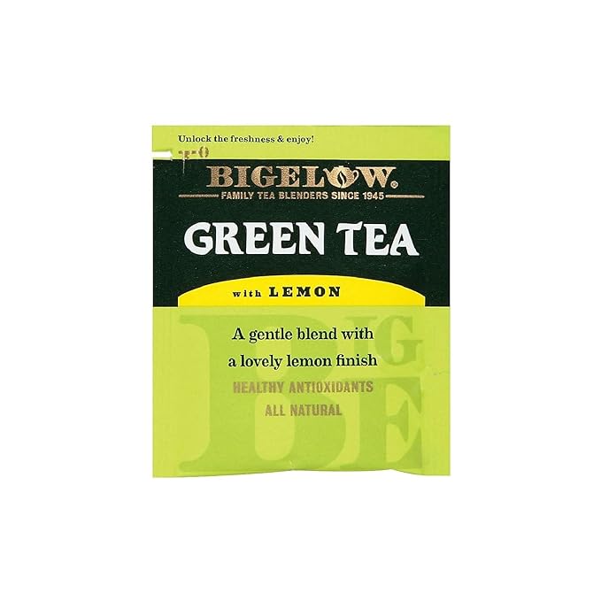 Bigelow Green Tea With Lemon, Lemon, 0.34 Lbs, 28/box