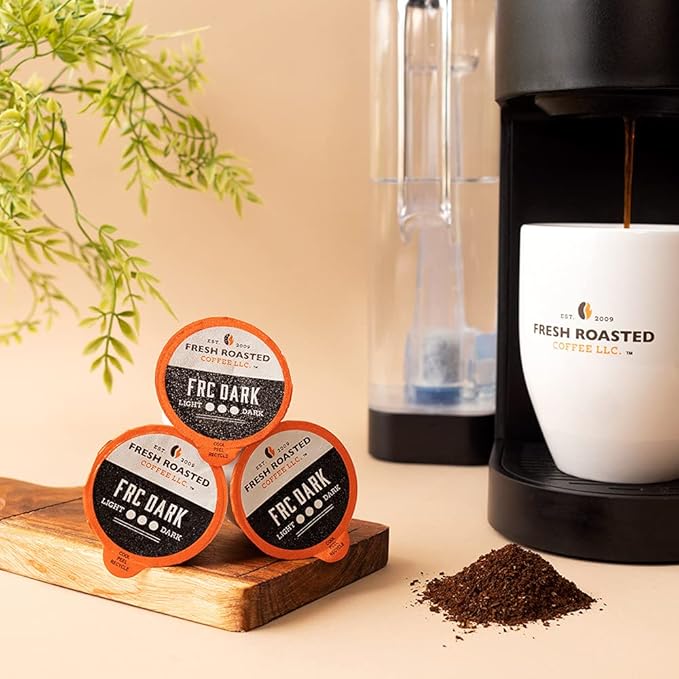 Fresh Roasted Coffee, Dark Roast Blend Variety Pack, K-Cup Compatible, 96 Count