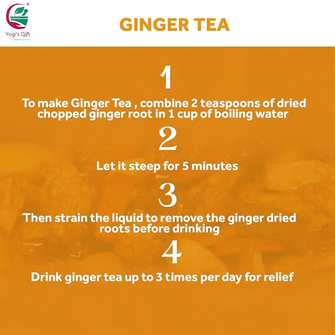 Dried Ginger Root 4 oz | Cut and Sifted Dried Ginger Pieces | As Spicy as Fresh | Flavourful Indian Spice |100% Pure and Natural For Making Flavourful Tea | By Yogi's Gift์งฐ