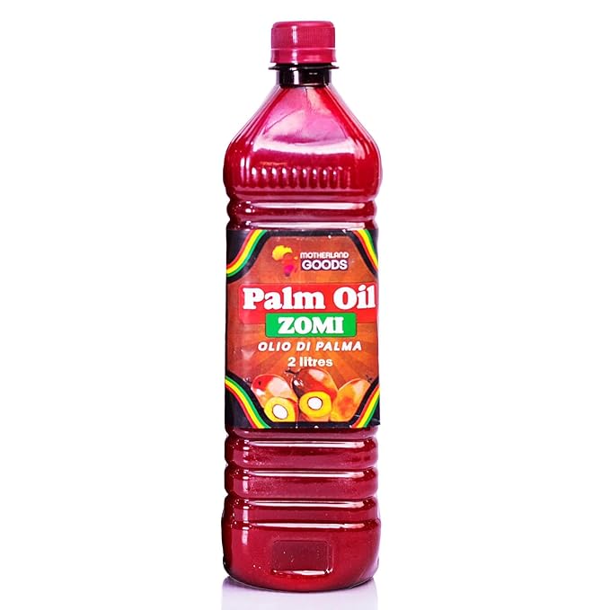 MOTHERLAND GOODS Zomi Palm Oil ??2 Liters of Premium Vegetable Oil ??Ultimate Organic Oil for Cooking ??Sustainable Palm Oil Packed with Healthy Fatty Acids, Vitamins, and Rich Taste | No Trans Fat