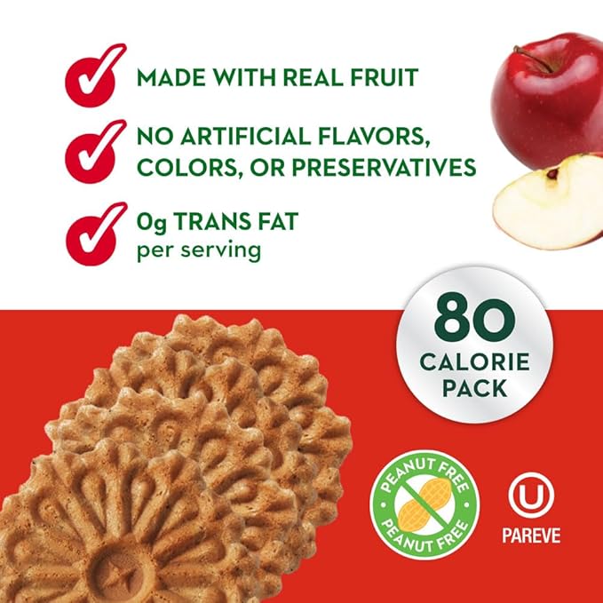 Reko Tea Fusions Waffle Cookies, Chai Apple - Individually Wrapped Single Serve Snack Packs - Thin Italian Pizzelles with No Artificial Flavors or Colors - 5 Cookies per Pack, Box of 12