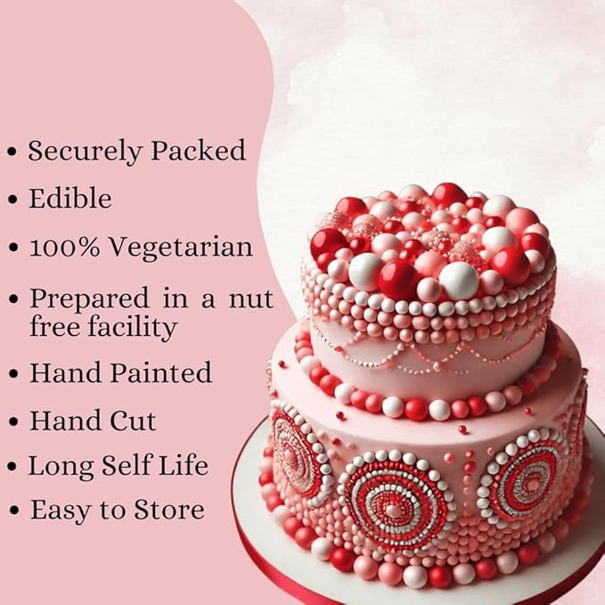 Confect Love Pink Pearl Disco Ball Sprinkles - Edible Cake & Cupcake Decorating Sprinkles, Decorative Sugar Pearls for Desserts and Cookies | Vegan, Gluten-Free, Soy-Free, Dairy-Free, Palm Oil-Free ??4.2 Oz