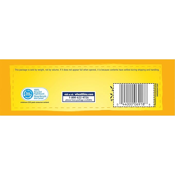 Wheat Thins Original Whole Grain Wheat Crackers, Party Size, 20 oz Box (Pack of 2)