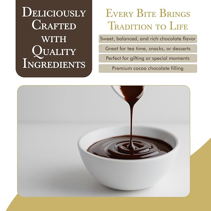 Fratelli Fiori Golosino Chocolate Cookies - Authentic Italian Cookies with Rich Creamy Cocoa Filling - Delicious Healthy Cookies Ideal for Snacks, Desserts, or Gifting - 2 Pack