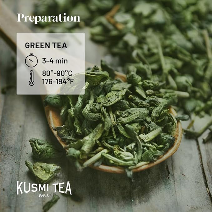 Kusmi Tea - BB Detox + Detox - Iconic Detox Tea - Organic Tea - Blend of Green Tea, Mate & Fruits - Organic Flavored Yerba Mate Tea - Loose Leaf Tea - 2 Tin Boxes of 3.5 oz