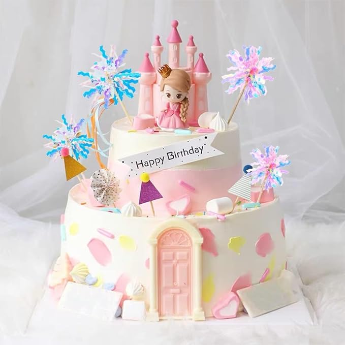 30Pcs Cupcake Toppers, Cake Decorating Kits, Sparkle Tinsel Firework Cake Toppers, Toothpicks Toppers For Baby Shower Diy Birthday Party Wedding Valentine's Day (30pc-Mixed)
