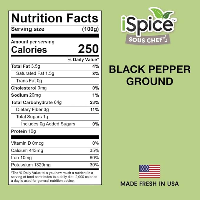 iSpice Black Pepper Spices And Seasonings For Cooking, 5.8 Ounce Fine Ground Black pepper Seasoning, Black Pepper ground Seasoning(164g-Pack Of 1)