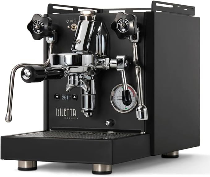 Diletta Bello+ Espresso Machine and Eureka Mignon Specialita Grinder Bundle (Black)