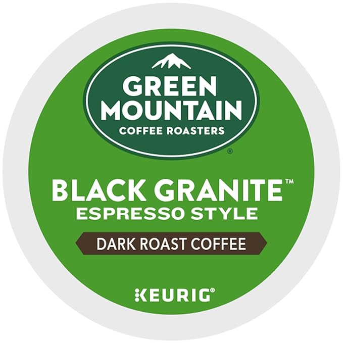 Green Mountain Coffee Roasters Black Granite, Keurig Single Serve K-Cup Pods, Espresso Style Dark Roast, 96 Count
