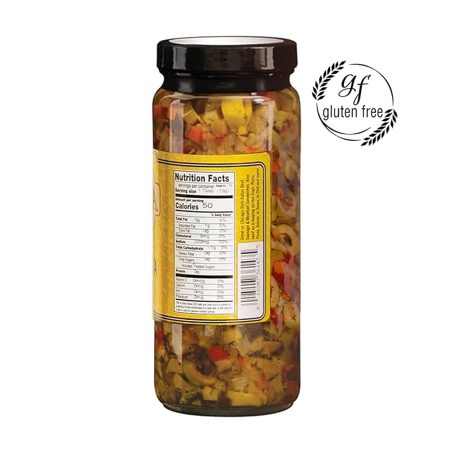 Enrico Formella Mild Muffuletta Salad - Gluten Free Italian Olive Mix - New Orleans Style Sandwich Spread (16 oz) (2-pack)