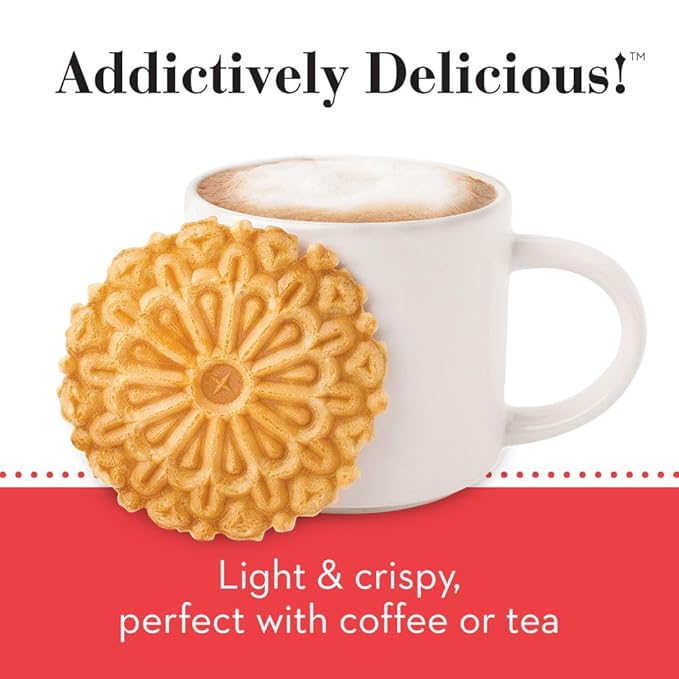 Reko Pizzelle Authentic Italian Style Waffle Cookie, Maple, 7 Ounce (Pack of 1)