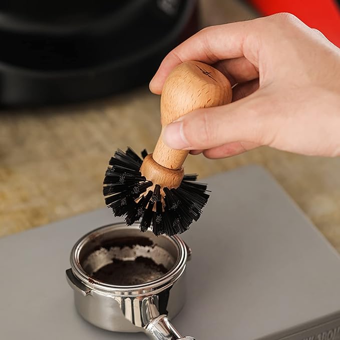 MHW-3BOMBER Coffee Portafilter Cleaning Brush Espresso Machine Portafilter Brush Speacial for 58mm Portafilter Professional Barista Cleaning Tools Effectively Cleaning B5341