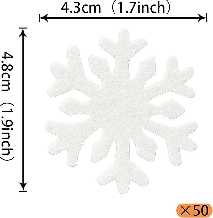 50 PCS White Edible Snowflake Cupcake Toppers Wafer Paper Snowflake Frozen Cupcake Picks Edible Frozen Cake Toppers for Christmas Winter Frozen Theme Baby Shower Birthday Party Decorations Supplies