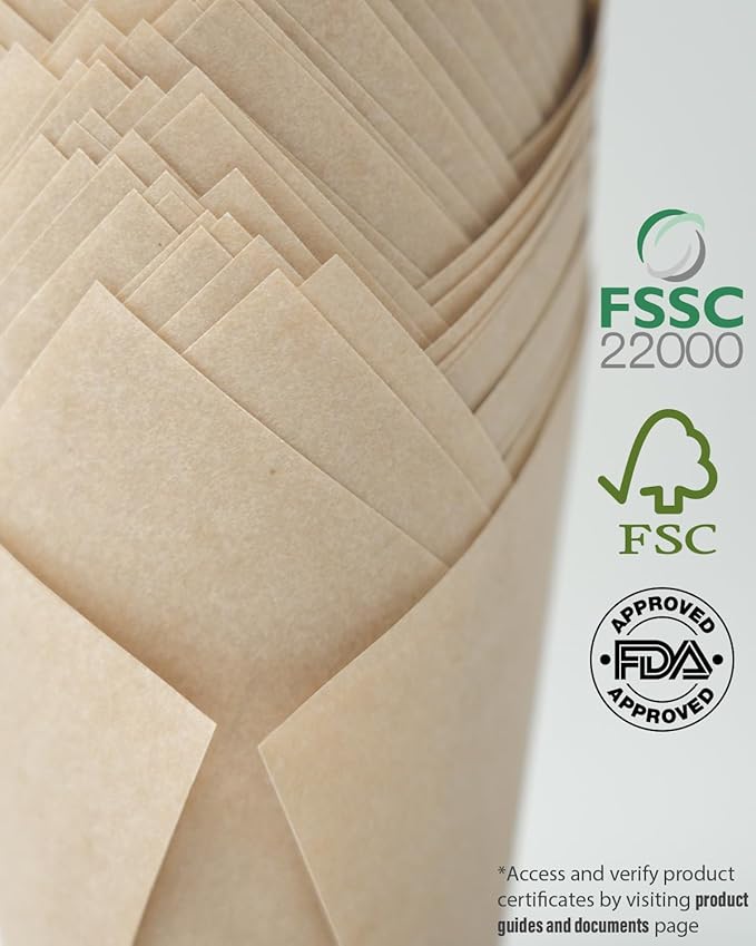 Nordic 75GSM Paper 200pcs Natural Tulip Cupcake Liners for Baking Cups, Unbleached EU Parchment paper Tulip Muffin Liners, Cupcake Wrapper for Party, Christmas