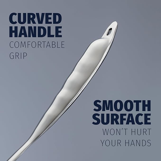 Zulay Kitchen Stainless Steel Soup Ladle ??Lightweight, Strong & Durable Metal Ladle ??Easy to Use, Comfortable Grip, Heat Resistant & Dishwasher Safe ??Perfect for Home Cooks & Chefs (13")