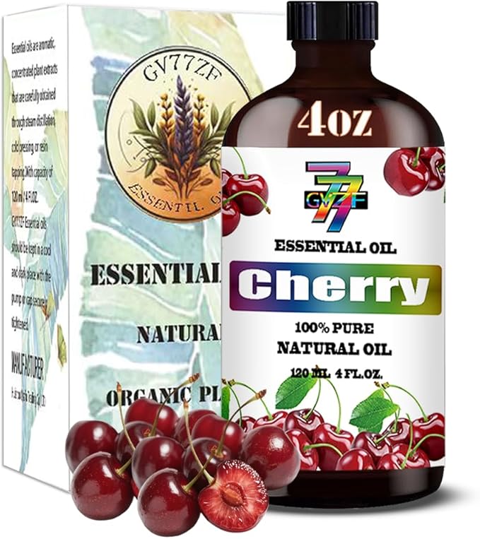 Cherry Essential Oil (4 oz / 120 ml) ??Cherry Oils for diffusers, humidifiers, Home Baths, Cleaning Products, Yoga, DIY Soaps and DIY Scented Candles