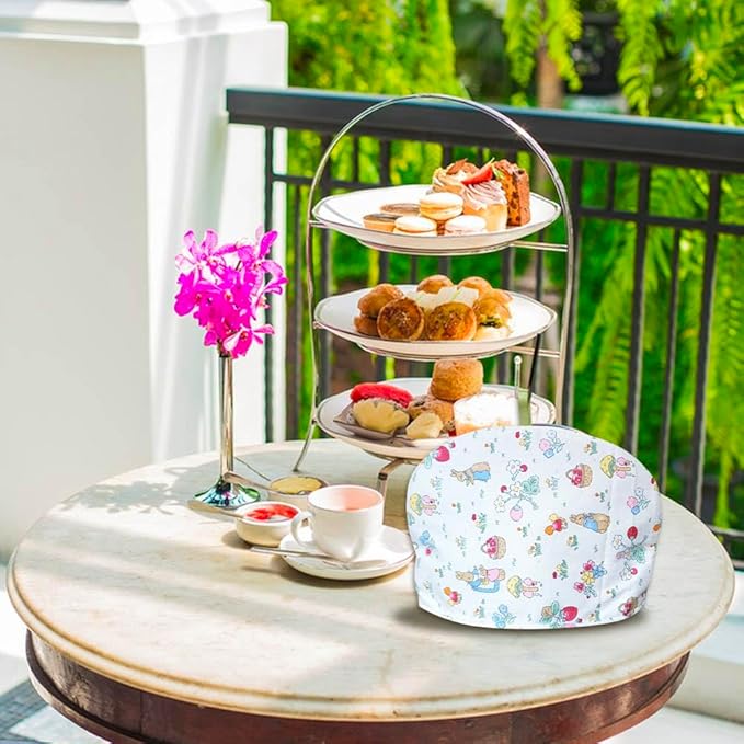 Cotton Tea Cozy Vintage Floral Printed Teapot Cover Tea Pot D챕cor Cozies Insulated Kettle Kitchen Dust Cover (Rabbit)