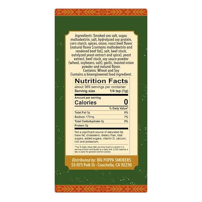 Big Poppa's Cash Cow Seasoning – Unleash the Flavor of Your Beef Recipes with our Mouth-Watering Meat Rub – Use it for Tenderloin, Beefsteak, Brisket and Even Mushrooms! (13 Oz)