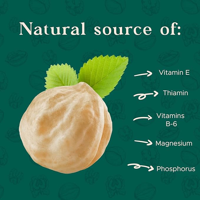 Premium Natural Toasted Unsalted Hazelnuts, 32oz (2 lb) - Small Batch Roasted, Blanched, Non-GMO, Batch-Tested Gluten & Peanut-Free, Vegan, Keto-Friendly, No Preservatives