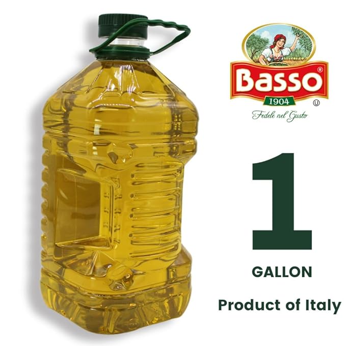 BASSO 1904 Black Truffle Infused Oil ??Bulk 1 Gallon (3.785L) ??Italian Extra Virgin Olive Oil with Truffle Aroma ??Non-GMO, Gourmet Finishing Oil for Pasta, Risotto & Pizza ??Product of Italy