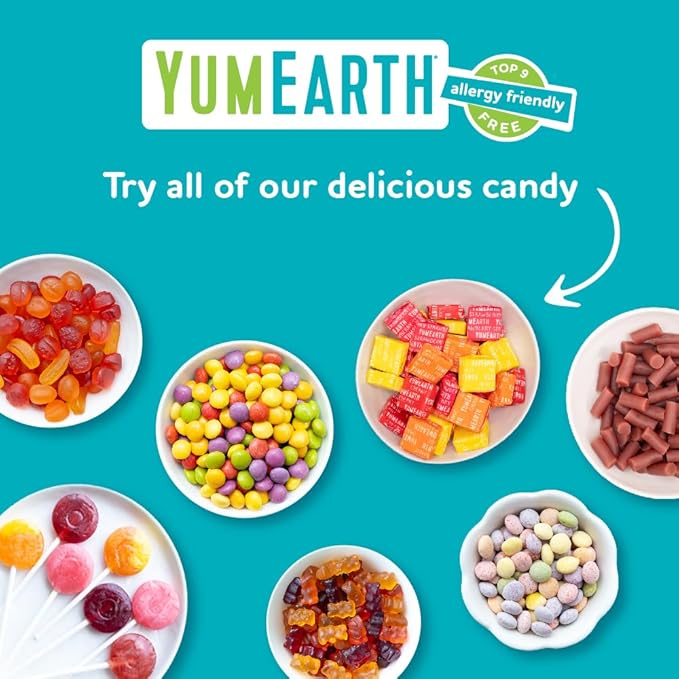 YumEarth Organic Assorted Flavor Fruit Snacks - Allergy Friendly (Top 9 Free), No Artificial Dyes or Flavors, Non GMO, Gluten Free, Vegan Candy Snacks - 0.7 Ounce (Pack of 5)