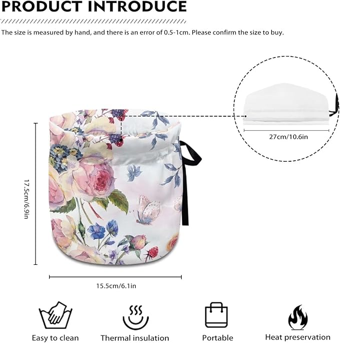 Floral Tea Cozy Insulation Kitchen Accessory Tea Cozies Covers Kitchen Home Decorative Tea Pots Cozy for Keeping Warm Kettle Dust Cover