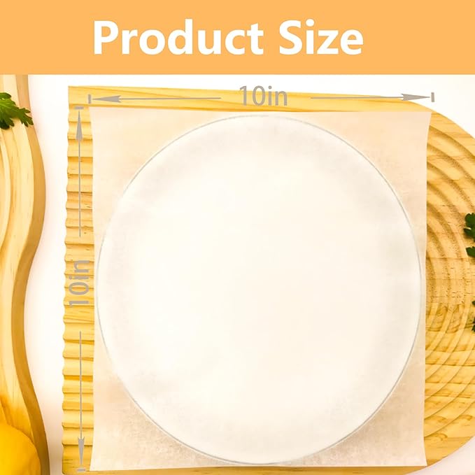 200 Pcs 10x10 Parchment Paper, White, Square Baking Paper, Wax Paper, Precut Sheets for Cookies, Air Fryer, Grilling, Oven