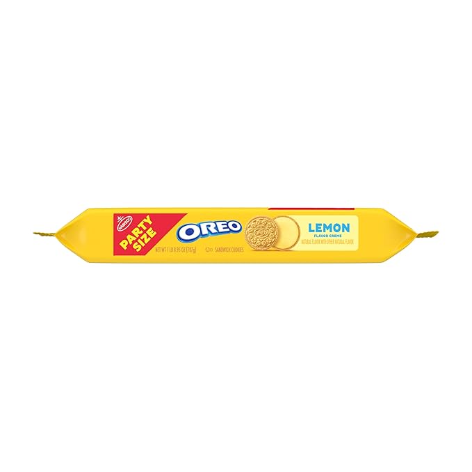 OREO Lemon Creme Sandwich Cookies, Party Size, 24.95 oz
