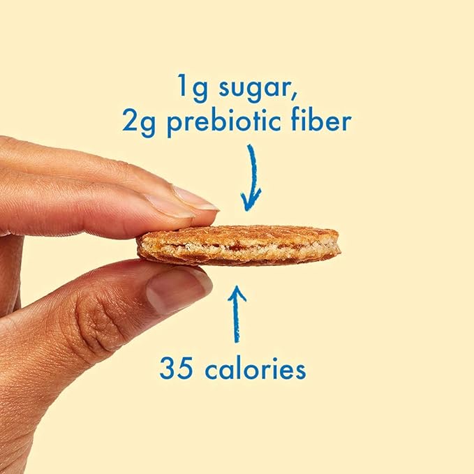 Rip Van Wafels Dutch Caramel & Vanilla Mini Stroopwafels - Low Carb Snacks (3g Net Carbs) - Non GMO Snack - Keto Friendly - Office Snacks - Low Calorie Snack (35 Calories) - Low Sugar (1g) - 128 Count