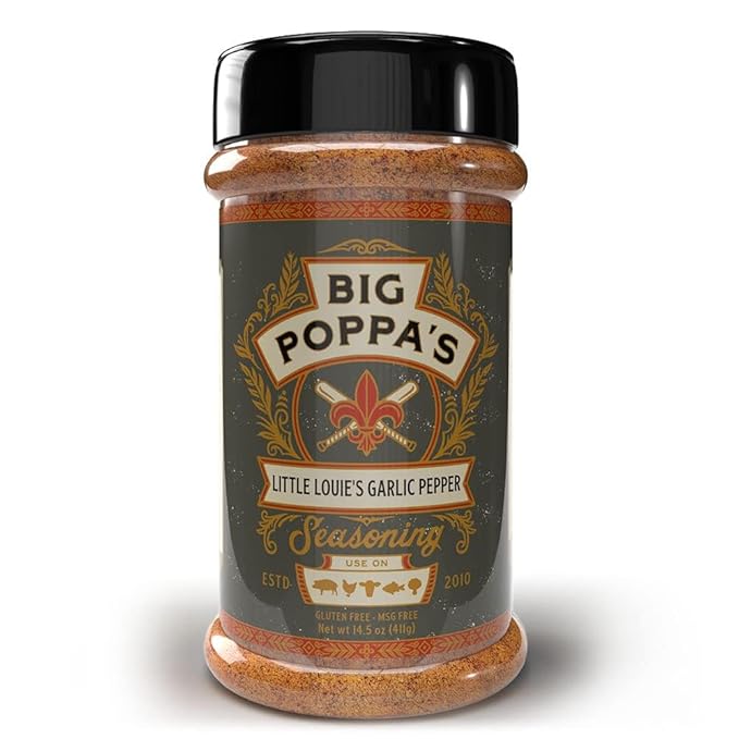 Big Poppa's Pork Sampler Set – Sweet Honey BBQ, Smoky Bacon Jalapeño, Garlic Pepper, Spicy Heat, & Bold Championship Blend – 5-Pack Seasoning Sampler for Ribs, Butt, Chops & More Pork Recipes