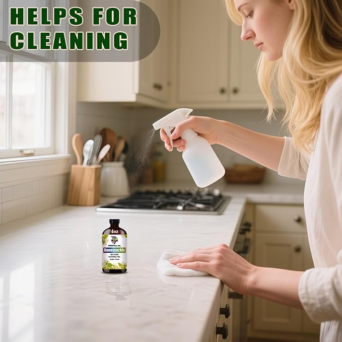 Honeysuckle Essential Oil (4 oz/120 ml) ??Honeysuckle Oils for Aromatherapy, diffusers, humidifiers, Home fragrances, DIY Skincare, soap Making, DIY Candle, Relaxation, Yoga, and Meditation