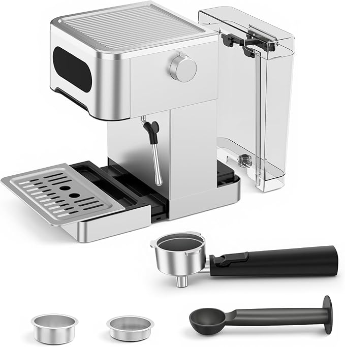 CHULUX Touchscreen Espresso Machine with Steam Wand, Cold Brew Espresso Coffee Maker for Cappucino, Americano