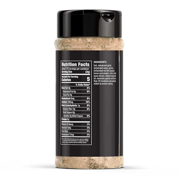 Kosmos Q The Best Beer Can Chicken Rub, BBQ Meat Dry Rub and Seasoning with Garlic, Onion, Bell Pepper, Lemon Peel & Spices. Perfect for Baked Chicken, Dumplings, Enchiladas. 12.2 Oz Shaker Bottle